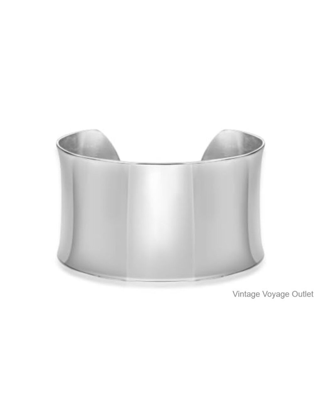 Wide Open Cuff Bangle Bracelet for Women Stainless Steel 7 Inch